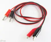 100pairs 1M/3.3FT Alligator Clip to 4mm Banana Plug Electrical Test Cable Leads