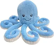 NEWARR 24" Weighted Octopus Plush Toy, Stress Relief, Blue, Sea Creatures, Unisex, 3.5 Pounds, 15" x 24" x 12"