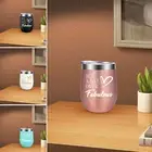 Wine Flask Insulated Mug Tumbler Water Bottle Capacity Leakproof for Bpa Free