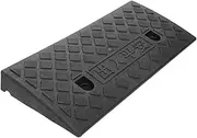 NOLITOY Car Ramp Heavy Duty Loading Pad Portable Threshold Ramp Driveway Rubber Mat Easy to Use Black
