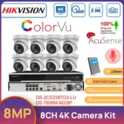 Hikvision 32MP 8CH 8K NVR 4K 8MP ColorVu Camera POE Security CCTV System w/Audio