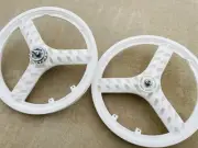 Pair of 20" Bicycle Mag Wheels Set 3 SPOKE WHITE FOR GT DYNO HARO any BMX BIKE