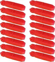 20Pcs Pole Elastic Connector, Fishing Pole Elastic Fishing Accessories for Carp Fishing Feeder, Fishing Line Stopper Terminal Tackle Slip System for Carp Rig Marking, Red
