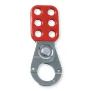 Brady Lockout Hasp,Standard,6 Lock,PK12 65376 Brady 65376 754473653767 Steel Red