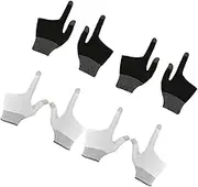 Totority 4 Pairs Two Finger Touchscreen Gaming Gloves with Graphene Fingertips Sweat Design for Enhanced Precision Billiards and Gaming