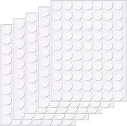 Double Sided Dots Traceless Clear Putty Sticky Stickers Removable Reusable Transparent No Traces Adhesive Sticker Waterproof Small Stickers for Classroom Festival Decoration (350 Pieces, 20 mm)