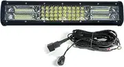 Elinz 15" LED Light Bar 4 Rows Work Driving Flood SPOT Combo IP68 Offroad 4WD 50000hrs Life, PC Lens, Wire Harness, Brackets, 47560LM