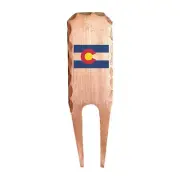 Colorado State Flag Forged Copper Divot Repair Tool by Sunfish Golf