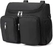 Fexkean Baby Pushchair Organiser,Multifunctional Pram Stroller Organizer,Adjustable Shoulder Strap,Large Capacity for Baby Essentials,Used as Carry-On Handbag-Universal Fit All Buggy Models(Black)