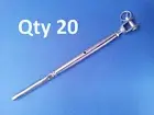20 X TURNBUCKLE FORK SWAGE 316 MARINE GRADE STAINLESS STEEL BALUSTRADE VERANDAH