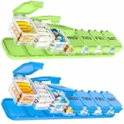 2-Pack Large Waterproof 7-Day Pill Organizer - Extra Large AM/PM Pill Boxes f...