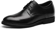 [HAUAGEZWU] Men's Leather Shoes British Style Business lace-up Low-top Commuting Shoes