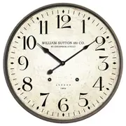 Antique Iron London Wall Clock, 67cm