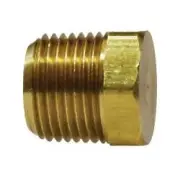 Midland Industries 28205 Cored Hex Head Plug, 3/4-in Male NPTF, Brass, 3 Pack