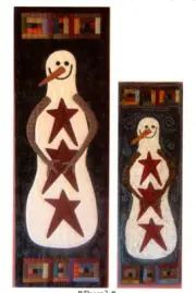 Burl Snowman Wall Quilt Pattern Country Primitive Rustic Applique Or Hooked Rug