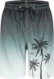 [FT FENTENG] Mens Swim Trunks Quick Dry Board Shorts with Mesh Lining, Breathable Fit Beach Shorts Swimwear Bathing Suits