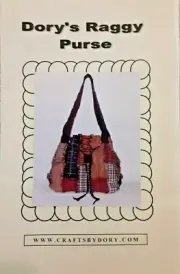DORY'S RAGGY PURSE Crafts by Dory Bag Sewing Craft Project Pattern Booklet (H)