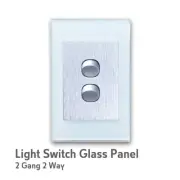 x4 SAA 10A 250V Electrical Wall Light switch 2 Gang Glass Panel Blue Push Button