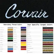 ACC 1965-1969 Chevrolet Corvair Custom Logo 4pc Loop Floor Mats (for: Chevrolet)