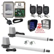 APC Double Swing Gate Automation 24v LV Kit With 3 Remotes, Keypad, Push Button