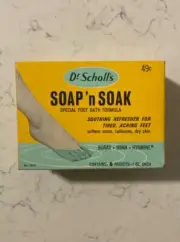 Dr Scholl’s Soap N Soak Foot Bath Formula Open Box 4 Packets