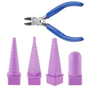 5 Pcs/set Nose Plier for Jewelry Making Round Oval for Triangle Square Mandrels