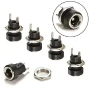 5.5 x 2.1mm 10Pcs DC 12V Power Supply Jack Socket Female Panel Mount Connector