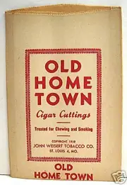 Vintage Weisert Old Home Town Cigar Cuttings Tob Bags St Louis Old Store Stock