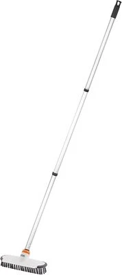 Superio Scrub Brush with Long Handle, Heavy Duty Stiff Bristles (3 Part Handle)