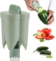 2-in-1 Pepper Seed Corer & Cutter for Quick and Easy Vegetable Prep