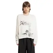 [ANN DEMEULEMEESTER] Emil ''Sketchbook'' Long Sleeve T-Shirt Off-white