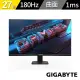 【GIGABYTE 技嘉】GS27FC 27型 VA 180Hz 曲面電競螢幕(1500R/FreeSync/HDR/TUV護眼)