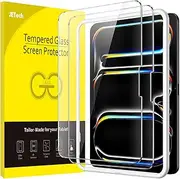 JETech Screen Protector for iPad Pro 13-Inch M4 (2024) with Easy Installation Frame, Tempered Glass Film, HD Clear, 2-Pack