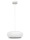 Beacon Lighting Fjord 1 Light Squat Pendant in White Gypsum