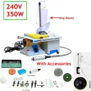 Jewelry Rock Polishing Buffer Machine Bench Lathe Polisher Kit Gem Grinder 350W