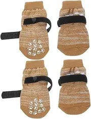 COSMEVIVI 4pcs Pet Socks Washable Dog Socks Washable Paw Protectors Paw Protectors for Small Dogs Portable Dog Paw Protectors Replaceable Warm Socks Wear-Resistant Cotton Socks Dog Accessory