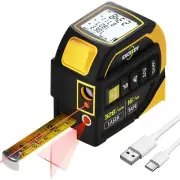 2-in-1 Laser Tape Measure 328Ft Rechargeable Laser Measuring Tool & 16Ft Meas...
