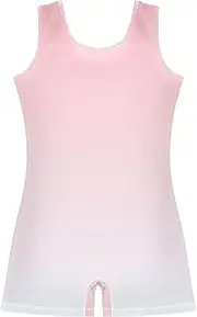 [GAIGEO] Toddler Gymnastics Leotards for Girl Blush Pink Alice Blue Gradient Ballet Dance Shorts Leotard Unitards 2-3t