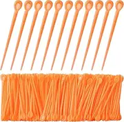180pcs Brush Hair Roller Pick, Plastic Hair Roller Locking Tools, Curler Pin Rod Crochet Accessories for Women Hair Curling Styling- Orange
