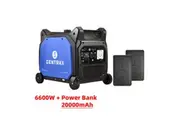 1* Gentrax 6.6KW Max 6.0KW Rated Inverter Generator Pure Sine Wave + 2* VoltX 10000mAh Power Bank
