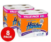 2 x 4pk Handee Ultra Double Length Paper Towel