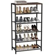 HOMEFORT Shoe Rack 6-Tier Shoe Storage Shelf Industrial Shoe Tower Narrow Sho...