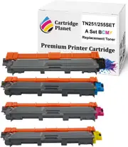 A Set BCMY Compatible Toner Cartridge for Brother TN-251 TN-255 TN251BK TN255C TN255M TN255Y (2,500/2,200 (B/CMY) pages) for DCP9015CDW HL3150CDN HL3170CDW MFC9140CDN MFC9330CDW MFC9335CDW MFC9340CDW