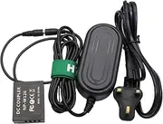HangTon NP-W126 Dummy Battery AC Power Adapter for Fuji X-T1, X-T2, X-T3, FinePix, X-A5, X-H1, X-A10, X100F, X-T10, X-T20, X-T30, X-Pro1, X-Pro2, 30EXR, X-E2, X-E2S, 1 X-M1 Camera
