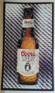 NEW 1999 Coors Light Beer Anti Fatigue Padded Floor Mat Rug Store Display 37x21"