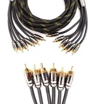 Elite Audio EA-PRO617 100% OFC Copper 6 Ch 17 ft RCA Interconnect Stereo Cable