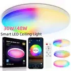 Smart Ceiling Light LED WIFI Bluetooth Downlights Dimmable 30/48W Oyster Light