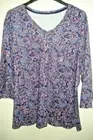 Ladies Plus Knit Top Mauve Paisley Size 3X L. Scott New