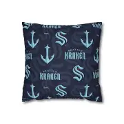Seattle Kraken Spun Polyester Square Pillowcase