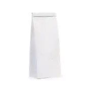 1 lb White Tin Tie Coffee Bags - 4.25in. X 2.5in. X 10.5in. - 100Pack (300976)